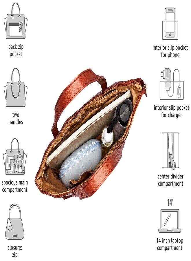 كابريس حقيبة حمل كبيرة من قماش تيراكوتا للنساء من كابريس - Image 2